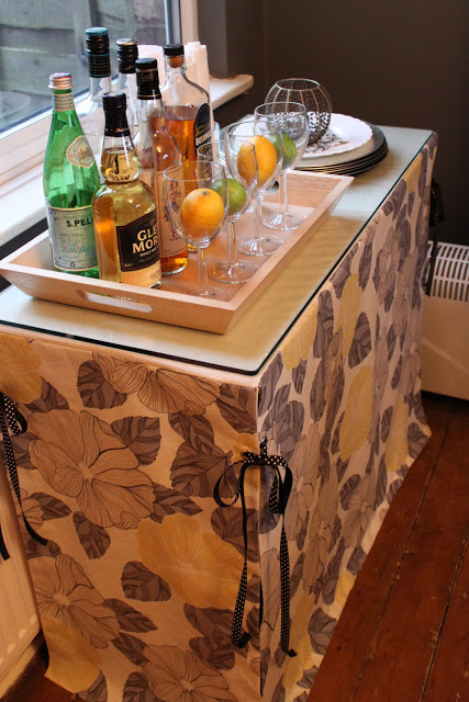 Adventures in Sewing:  Console Table Skirt