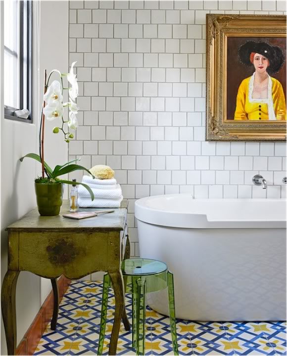 On The Tiles:  Using Pattern and Colour in the Bathroom