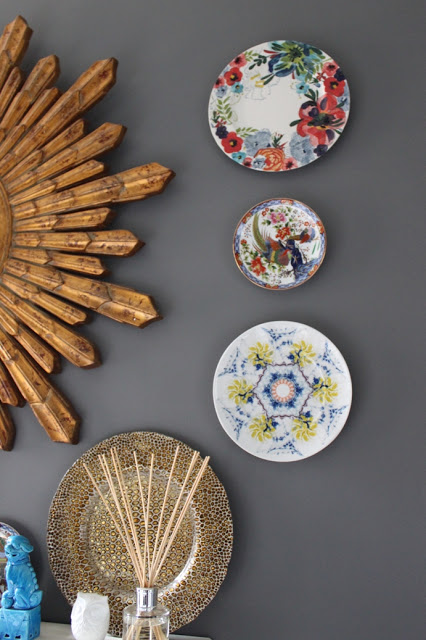 Wall Flowers:  Decorative Plates in the Dining Room