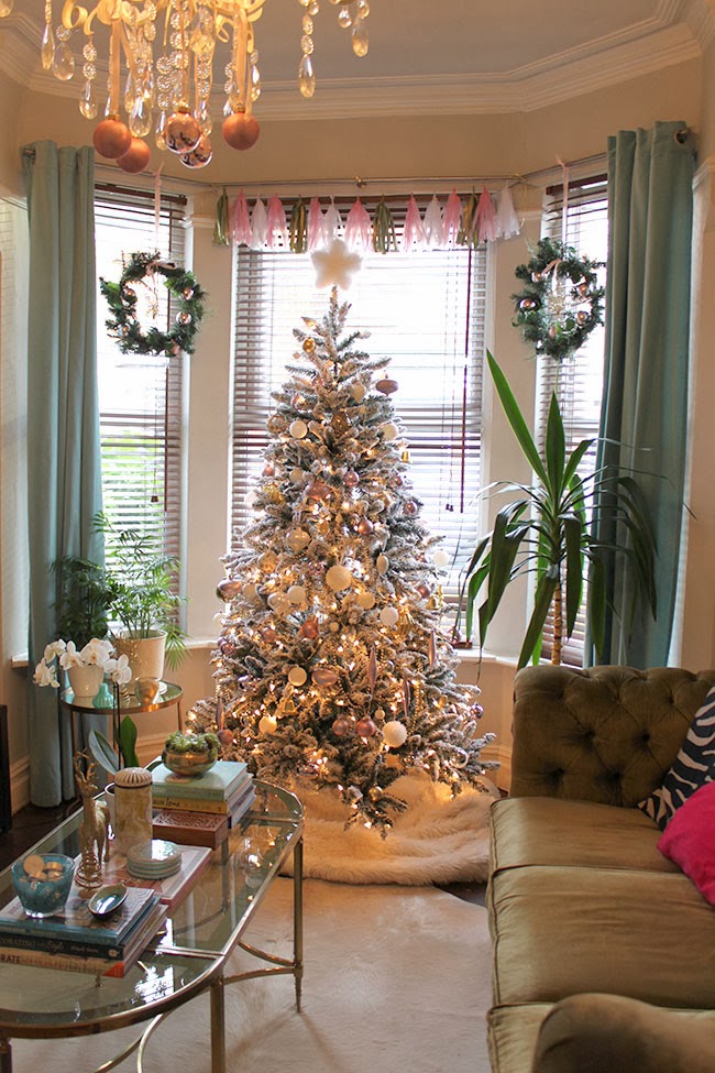 The Obligatory Christmas Tree Pictures - in blush pink 