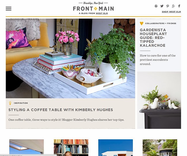 3 Ways to Style a Coffee Table with West Elm’s Blog, Front & Main