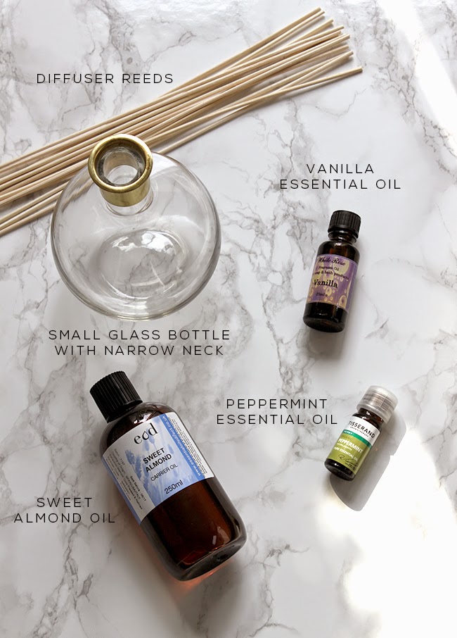 What you'll need to make a home fragrance diffuser with essential oils