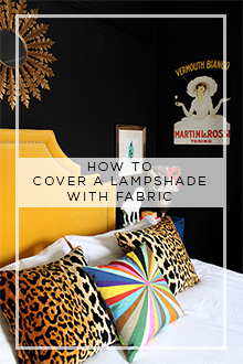 Easy Peasy Tutorial (and a decorating epiphany):  How to Cover a Lampshade with Fabric