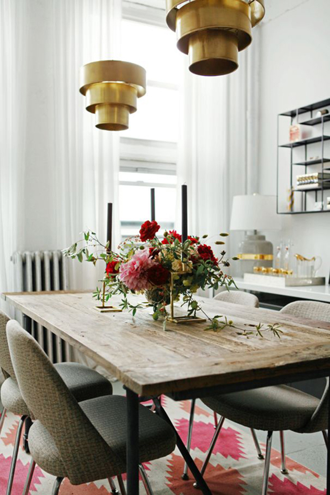 Industrial Glam dining room