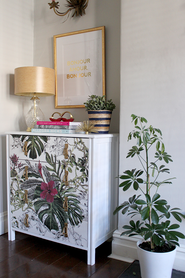 DIY Wallpapered Chest of Drawers - Swoon Worthy
