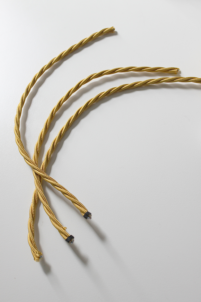 Cutting the gold braid cable