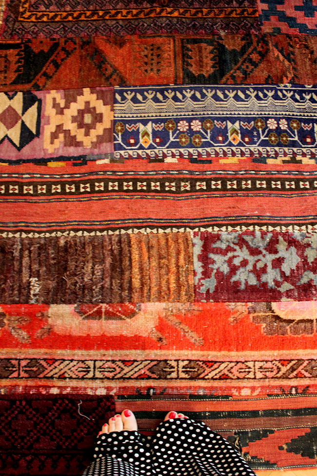 vintage patchwork rug - Swoon Worthy - LivingEtc House Tour