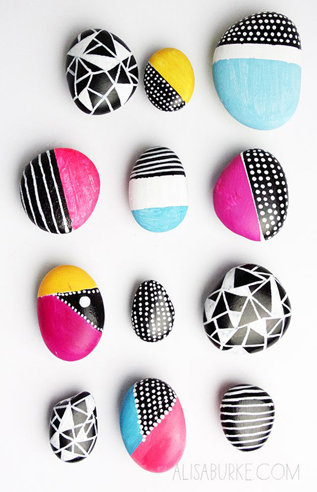 painted rock magnets