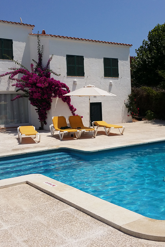 Our pool in Binibeca Menorca villa