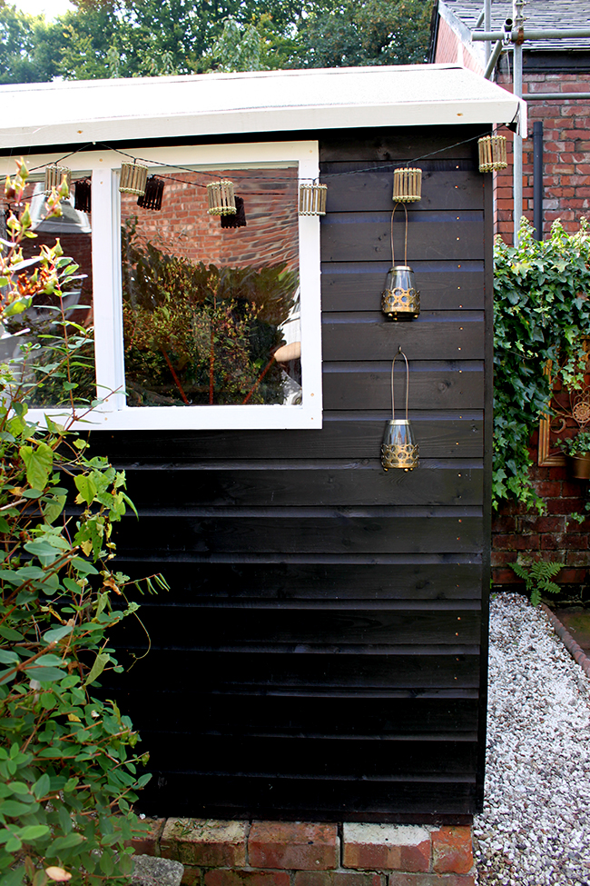 Swoon Worthy - Boho Garden Reveal - Small Patio with black shed