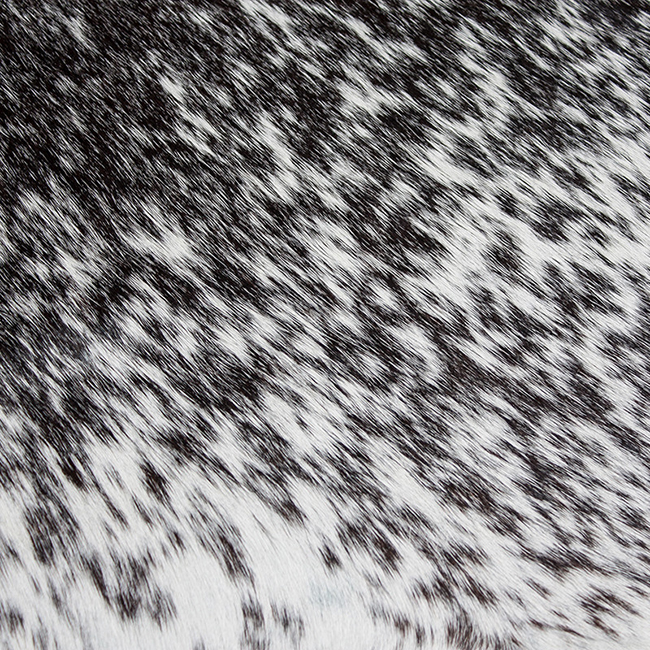 black and white speckled cowhide