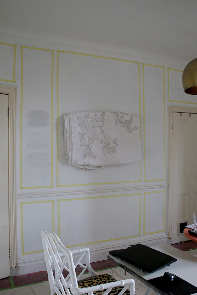 Planning the moulding in the dining room - www.swoonworthy.co.uk