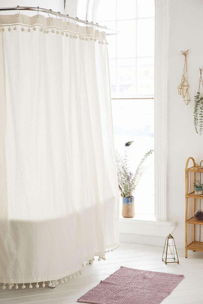 Pompom shower curtain- Urban Outfitters