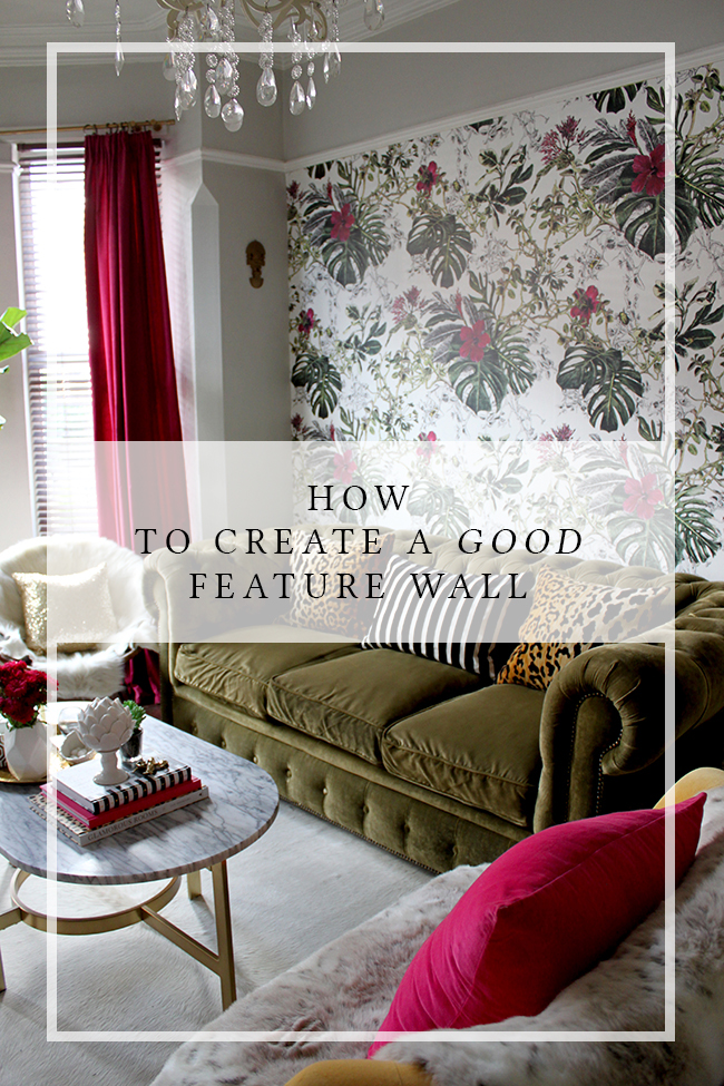 How to Create a Feature Wall with Wallpaper - Swoon Worthy