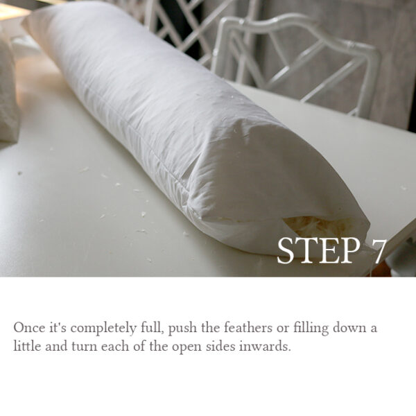 Bedroom Update DIY Feather Bolster Cushion Insert Swoon Worthy