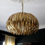 My New Gold Glam Light Fixture in the Bedroom