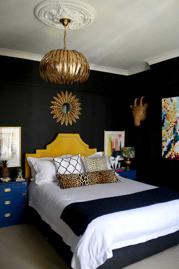 My New Gold Glam Light Fixture in the Bedroom Swoon Worthy