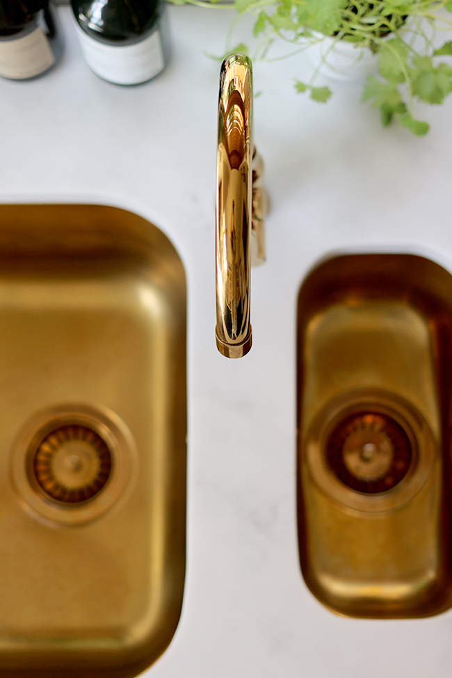 My gorgeous gold kitchen taps