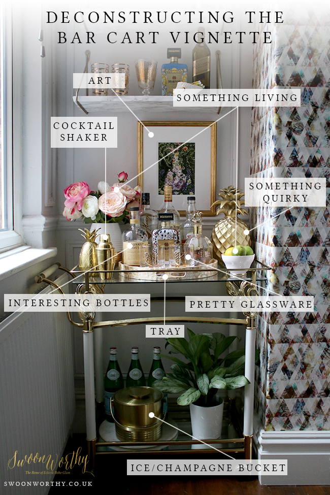 My Formula For Styling a Bar Cart