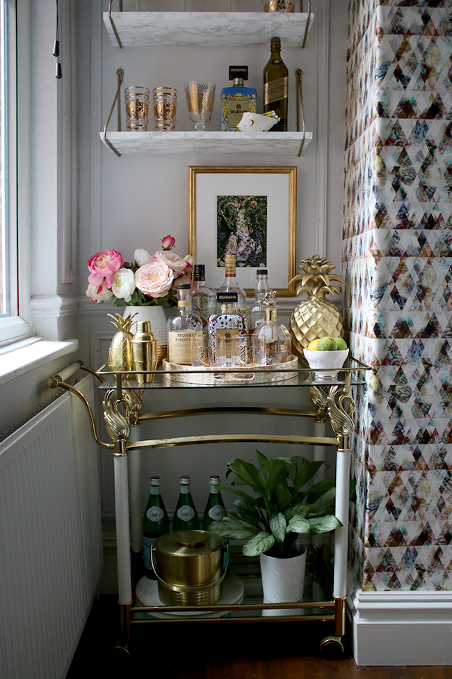 how to create the perfect bar cart style