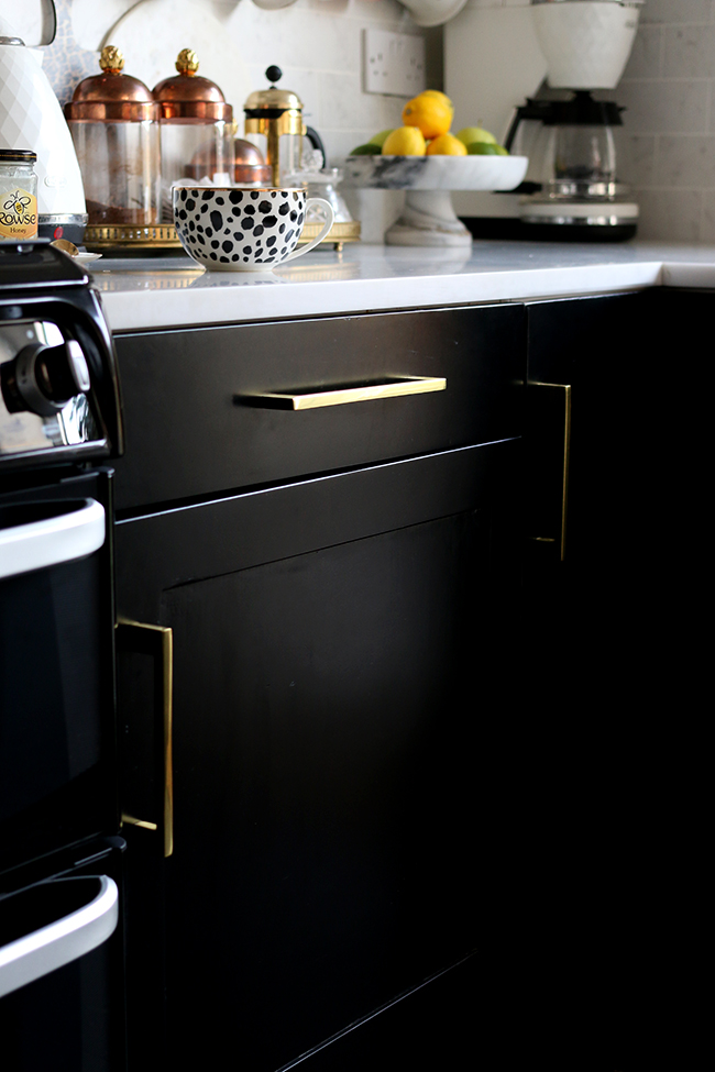 Painting our Kitchen Cupboards Black