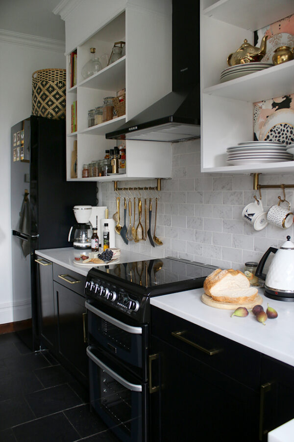 The REVEAL of our Black White and Gold Kitchen Swoon Worthy