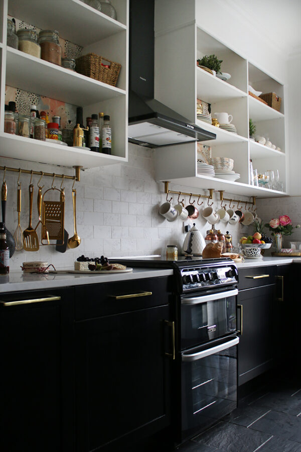 The REVEAL of our Black White and Gold Kitchen Swoon Worthy