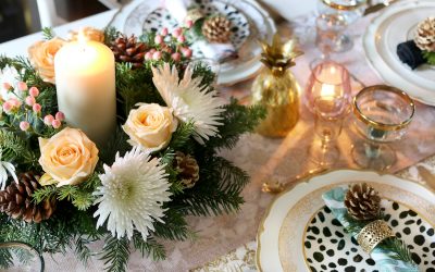 How to Create a Floral and Pine Christmas Centrepiece