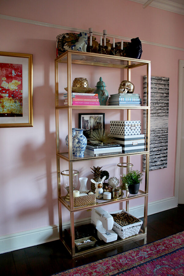How I Got My Office Back! Gold Shelving Unit and Updates... Swoon Worthy