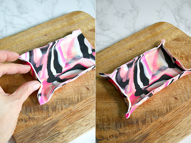 DIY Marble Effect Trinket Dishes from Oven Baked Clay step 10 and 11