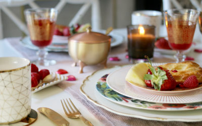 Valentine’s Day Romantic Table Setting for Two