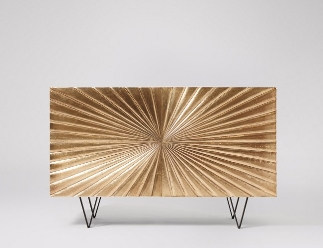 Swoon Editions gold cabinet