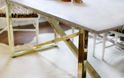 Going Bespoke: Marble & Brass Dining Room Table
