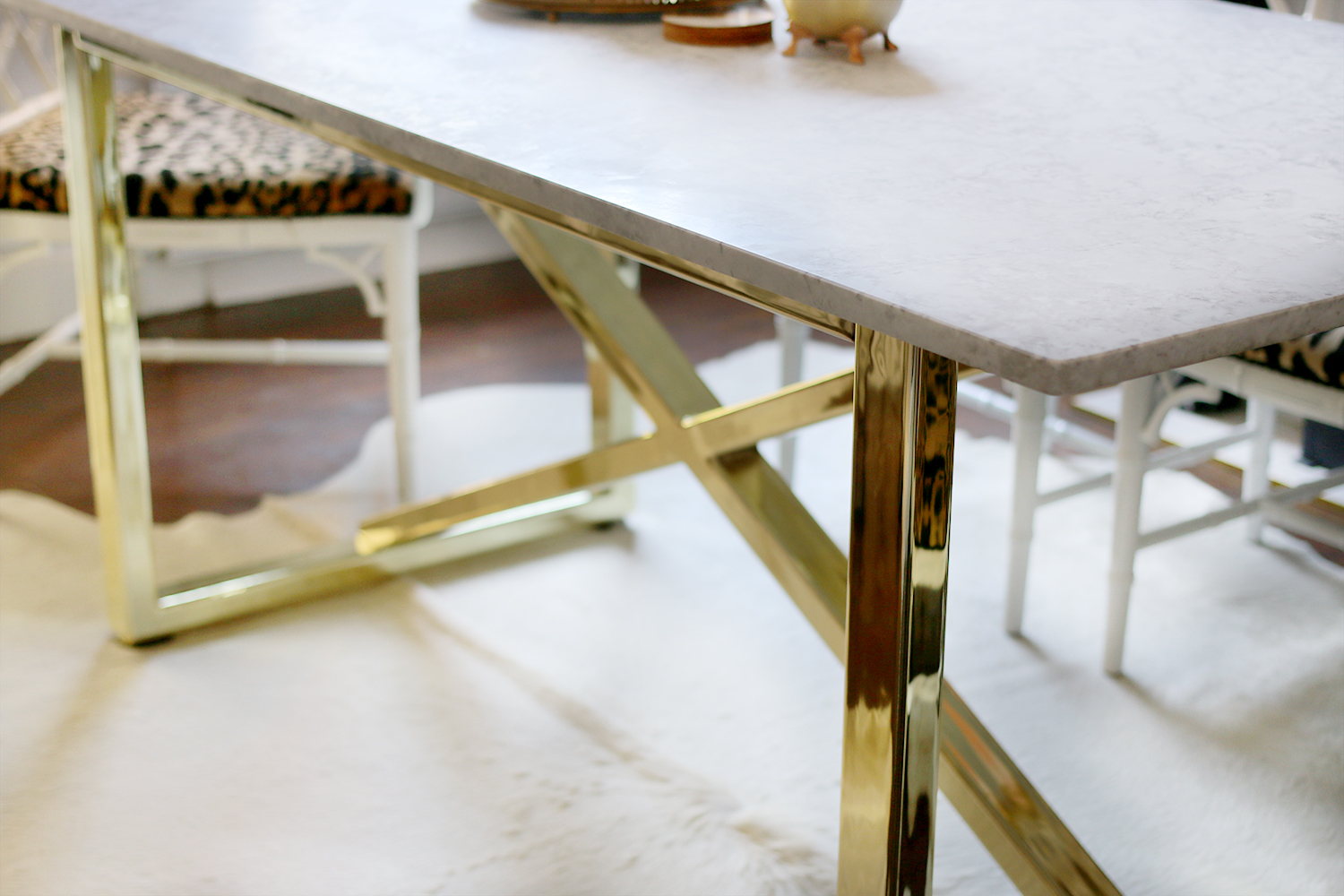 Going Bespoke Marble Brass Dining Room Table Swoon Worthy