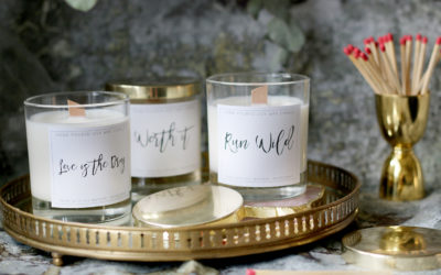 DIY Wood Wick Candles with Soy Wax, Essential Oils and Free Printable Labels!