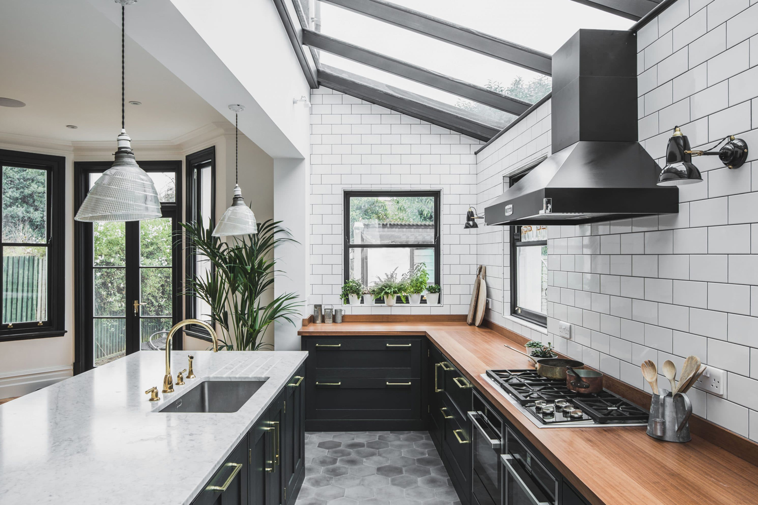 kitchen roof wood design