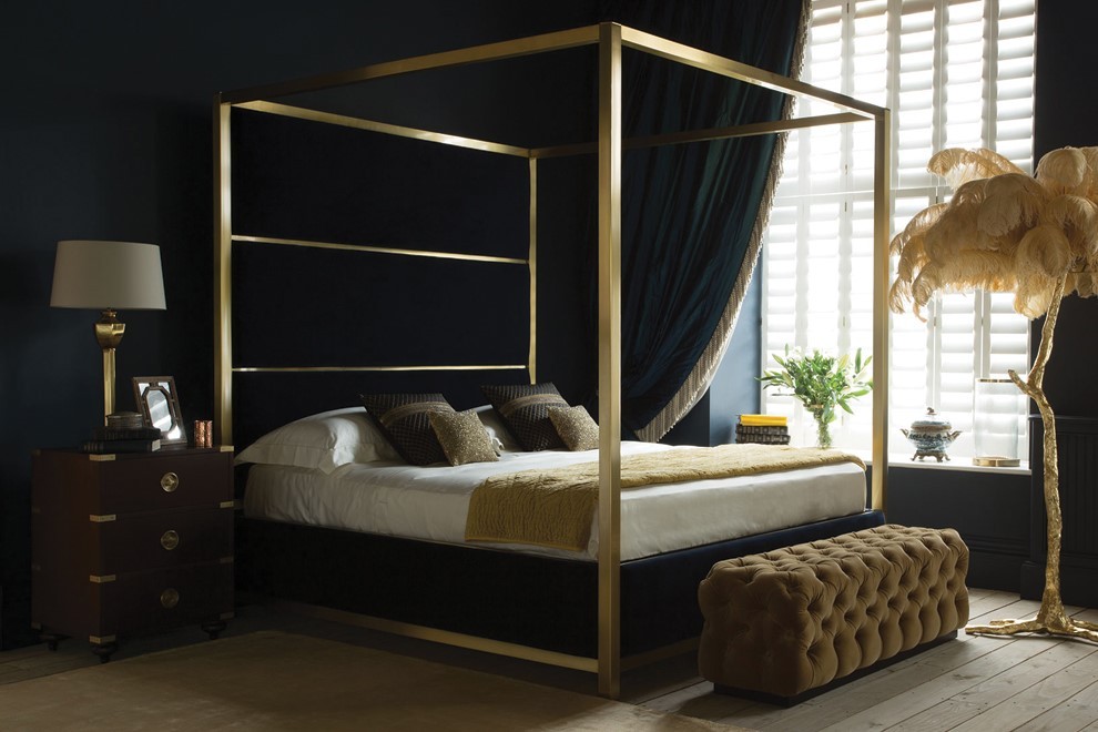Hoxton Four Poster Brass Bed by And So To Sleep