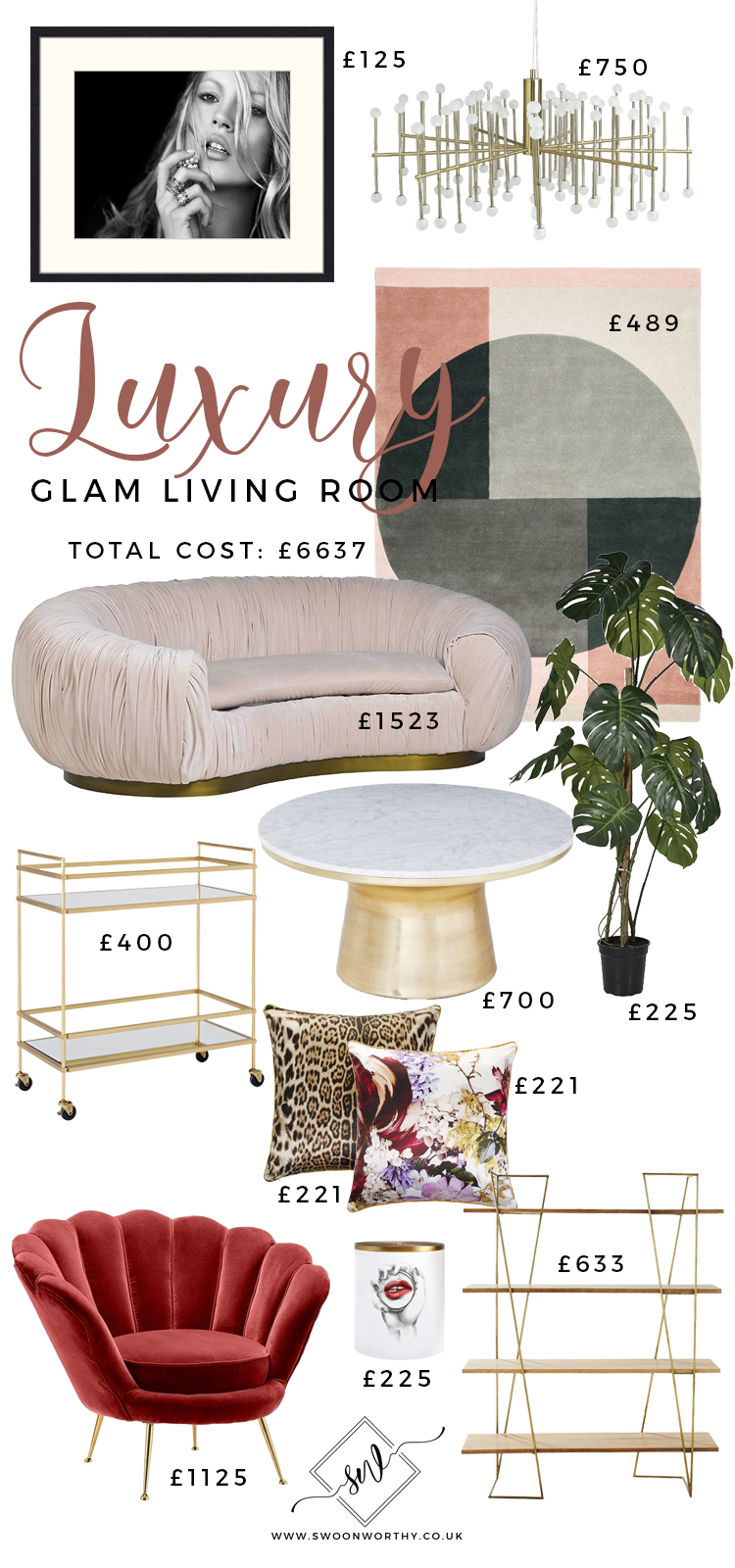 Luxury Glam Living Room under £7000