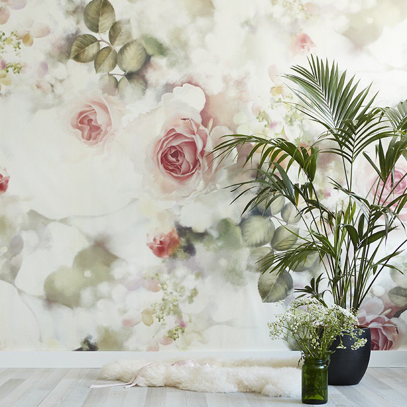 Incandescent Rose Wallpaper by Ellie Cashman Design