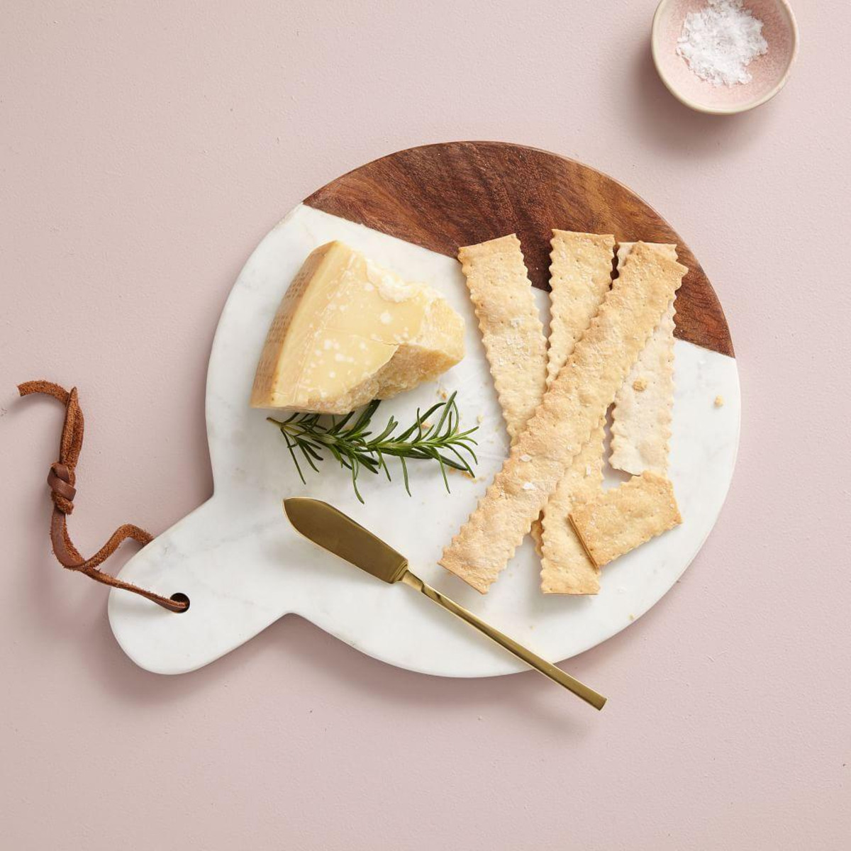 Marble and wood chopping board from West Elm