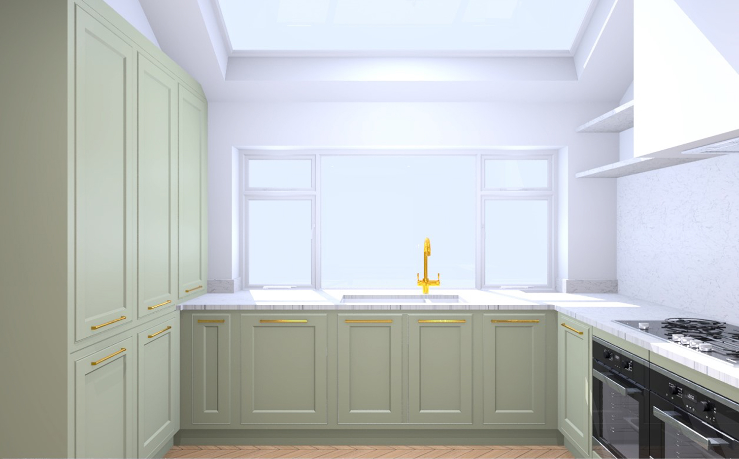 CAD drawing of kitchen design