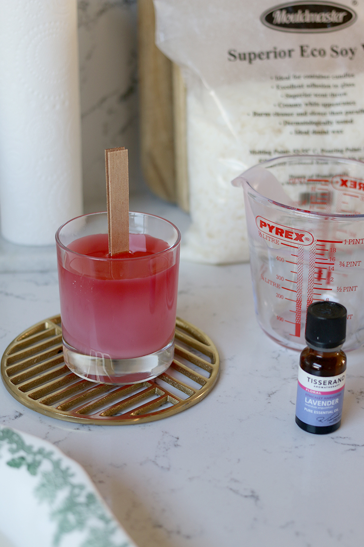DIY Coloured Soy Wax Candle Step 8