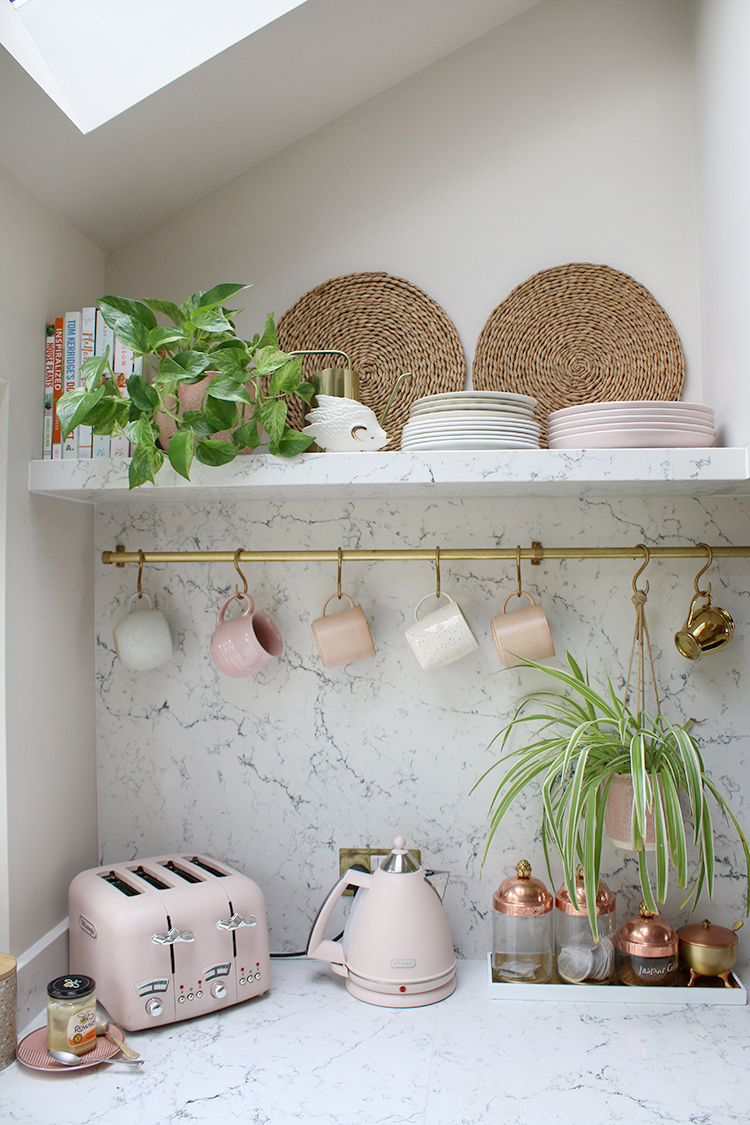 How to style open kitchen shelves