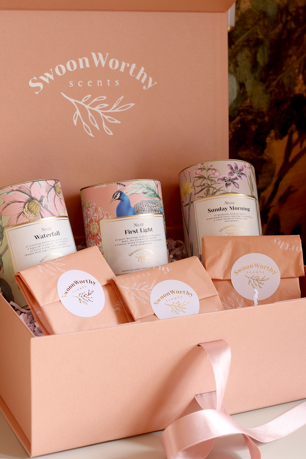 Gift Box 3 Candle Bundle Packed L105