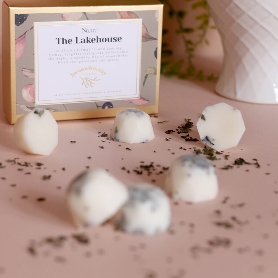 The Lakehouse woodsmoke and birch tar scented wax melts