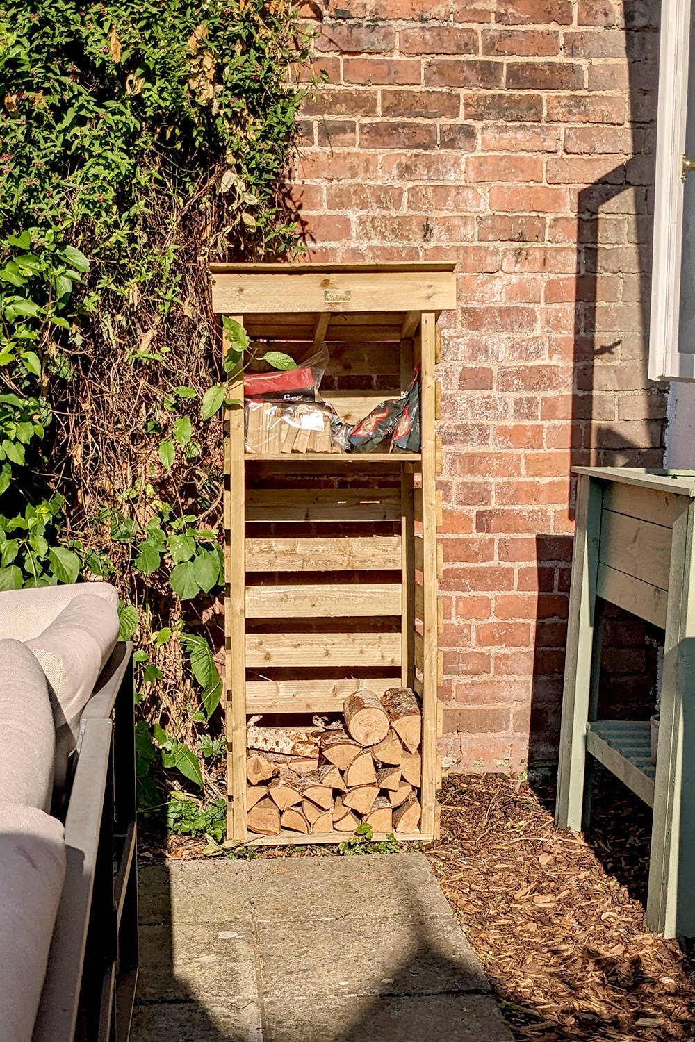 garden wood log store from Very